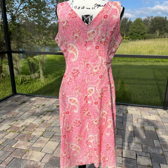 Tommy Hilfiger Pink Paisley Sleeveless Dress - Picture 2 of 5